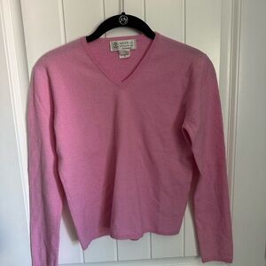 Brunello Cucinelli Soft Pink V-Neck Sweater